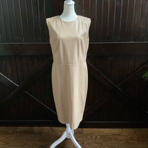 Ann Taylor Classic Tan Midi Dress